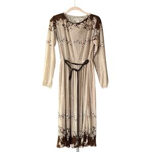Hal Verman Vintage 1960’s accordion pleated dress with belt Size Small